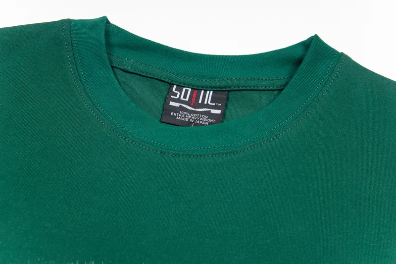 100💰 S07# Mechao SAINT white ink direct-injection pure cotton 260g loose short-sleeved T-shirt 27 black, green S-XL